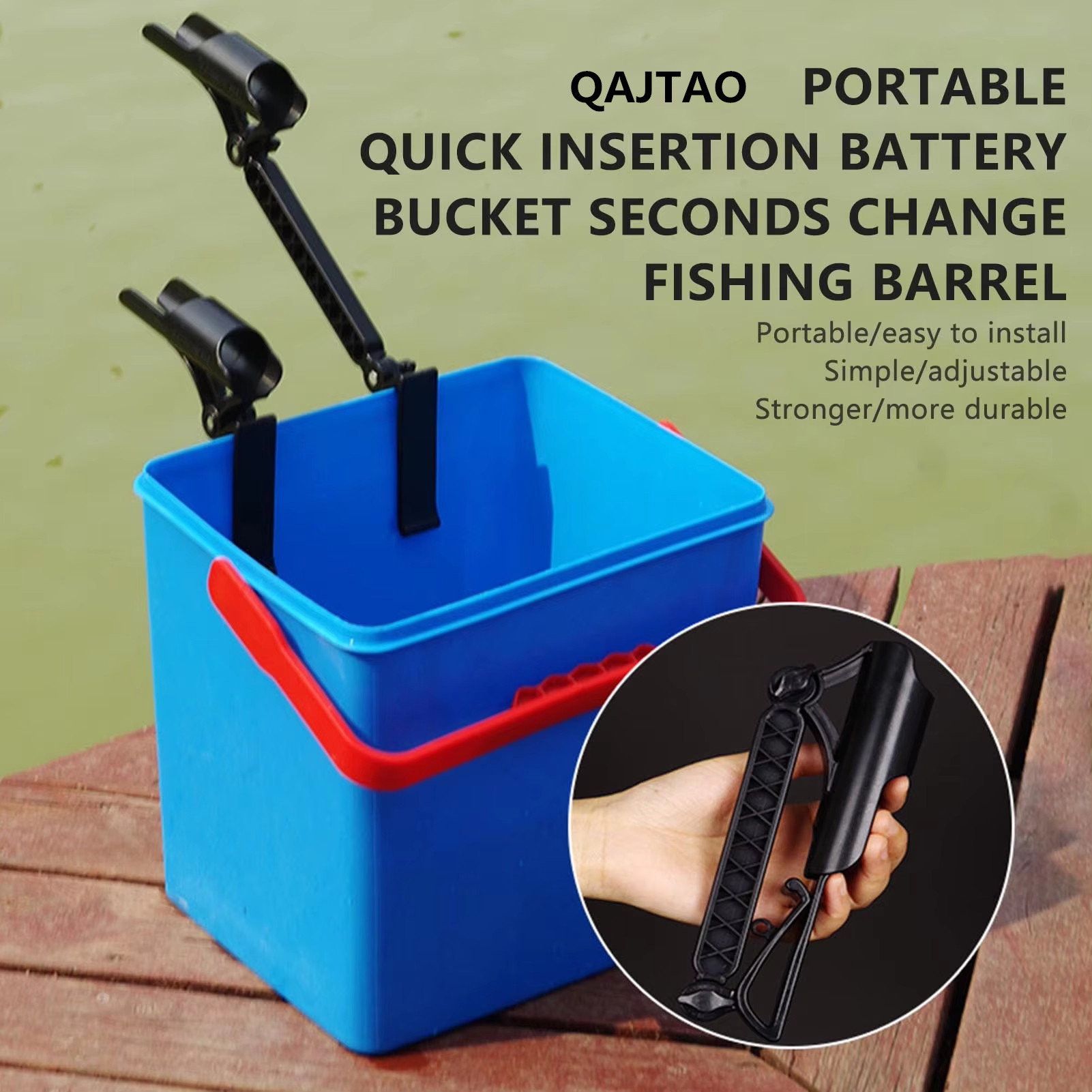 Fishing Rod Ice - QAJTAO 10-25cm 낚싯대 거치대, 아이스 버킷,