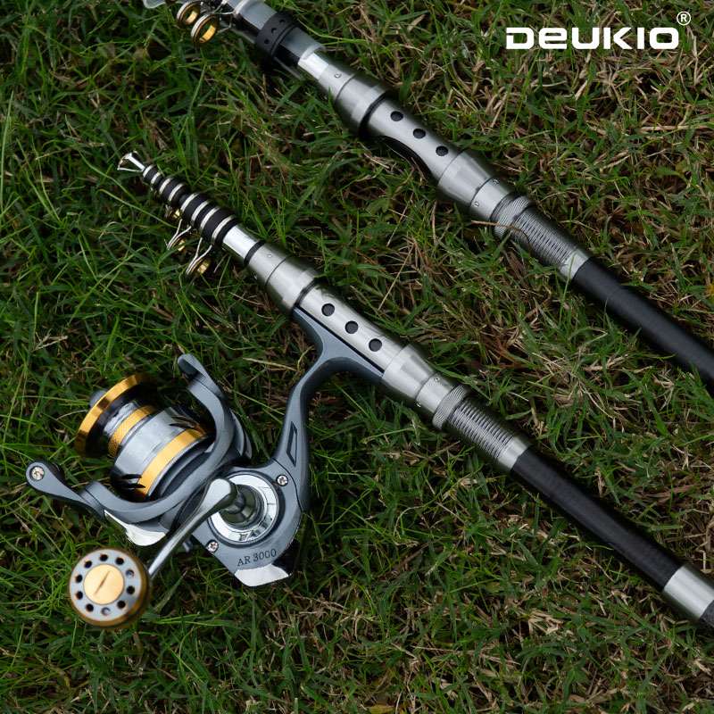 Fishing Rod Combo - DEUKIO 낚싯대와 릴 콤보 텔레스코픽 낚싯대