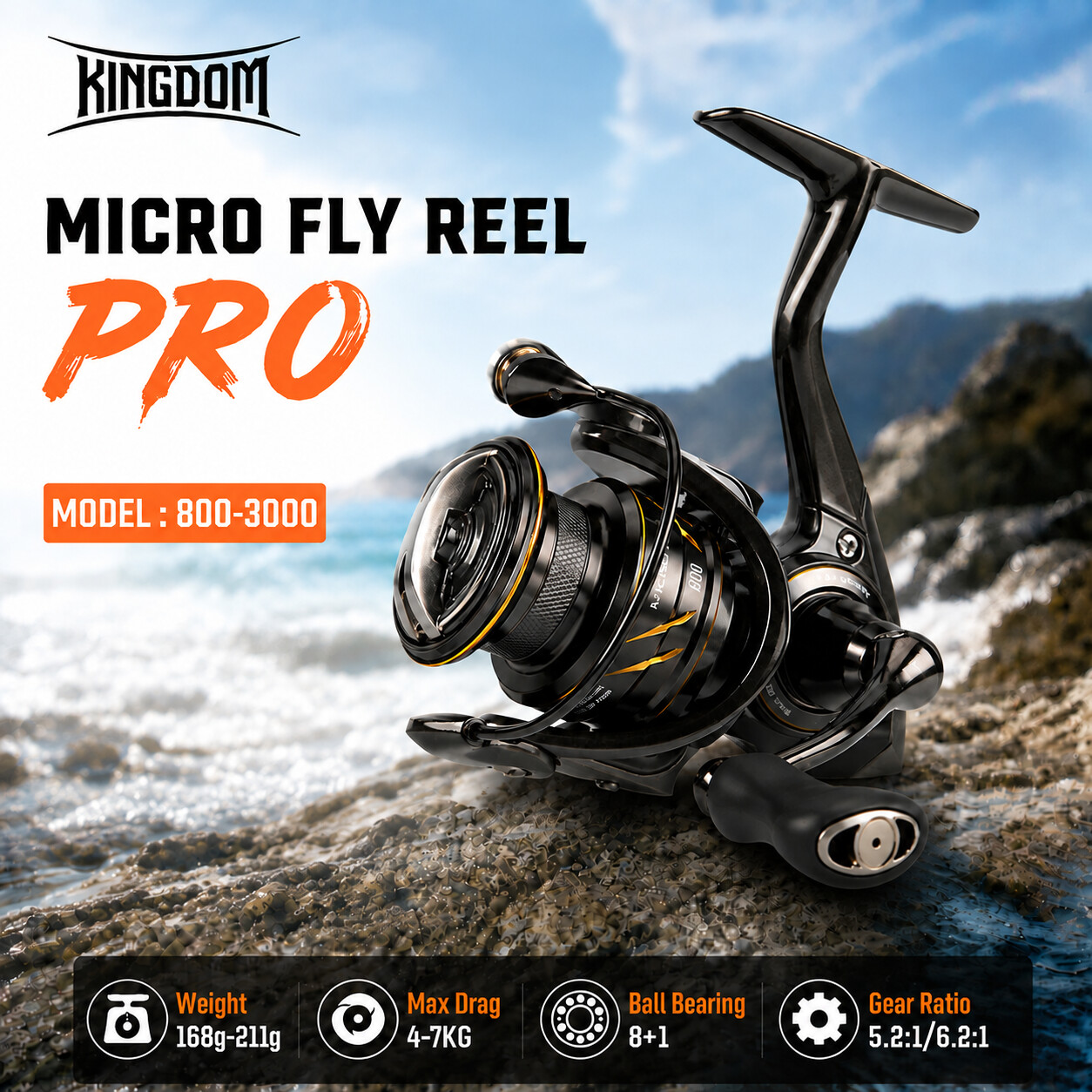 Abu Garcia Reel Revo - 킹덤 마이크로 플라이 프로 낚시 스피닝