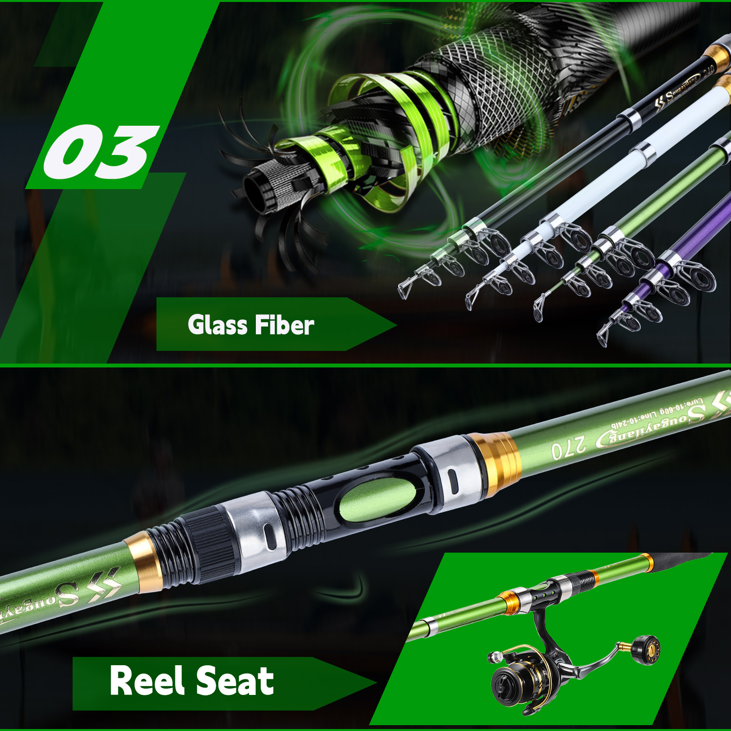 Sougayialng 스피닝 낚싯대 및 릴 세트 1.8 - Fishing Rod Combo 리뷰 및 가격